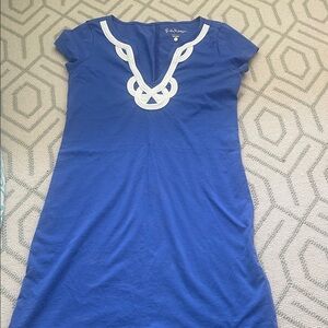 Lilly Pulitzer Blue Dress with White Accents